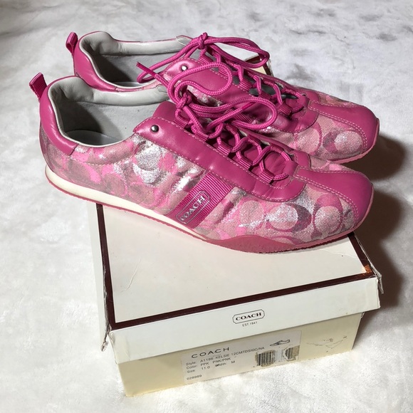 Coach Shoes - Coach Kelsie Pink Sneakers Tennis Shoes Size 11
